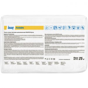 Гипсовая шпаклевка Knauf Фуген 25 кг