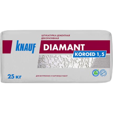 Цементная штукатурка Knauf Диамант Короед 1.5 25 кг