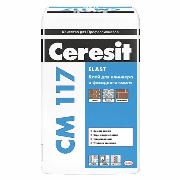Клей плиточный для керамогранита и природного камня CERESIT СМ117, 25 кг
