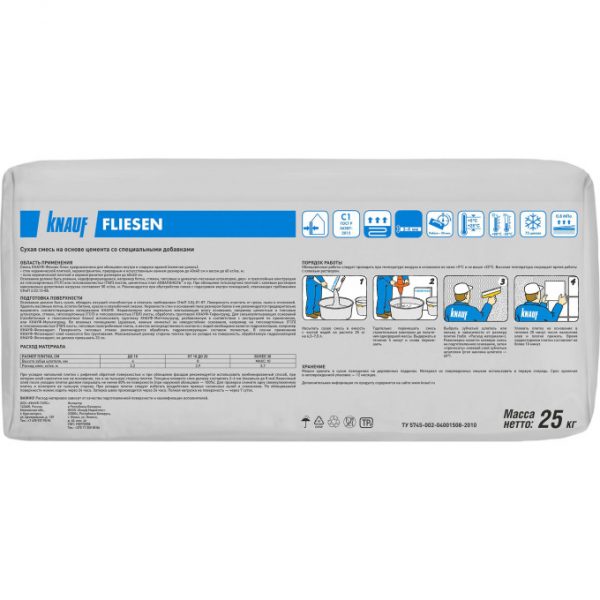 Плиточный клей Knauf Fliesen Plus 25 кг