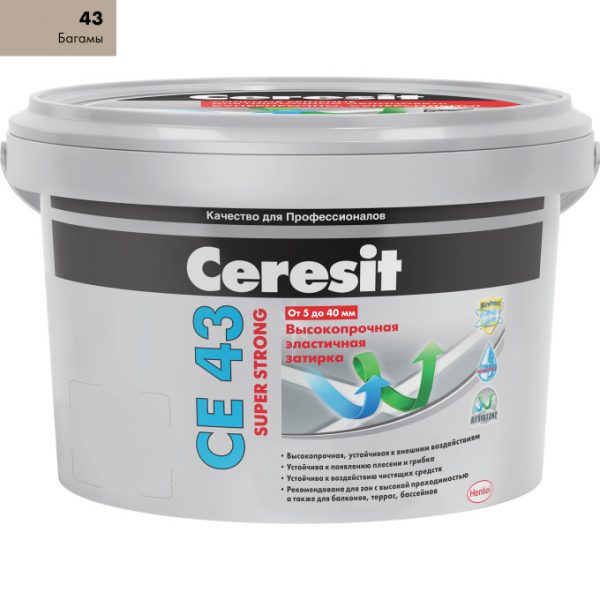 Затирка Ceresit CE-43 Super Strong 2 кг Багама 43