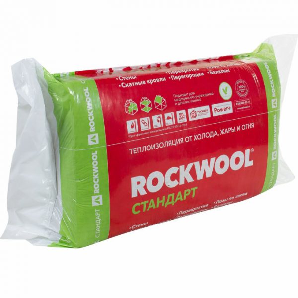 Каменная вата Rockwool Стандарт 1000x600x50 мм 5.4 м2 0.27 м3 в упаковке