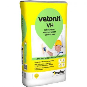 Цементная шпаклевка Weber Vetonit VH финишная белая 20 кг
