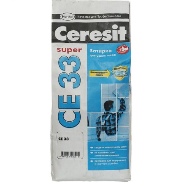 Затирка Ceresit СЕ 33 Comfort 2-6 мм 2 кг серый 07