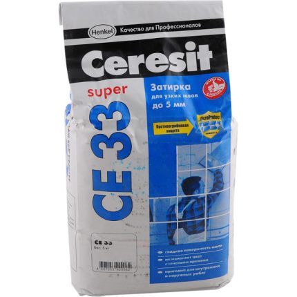 Затирка Ceresit СЕ 33 Comfort 2-6 мм 5 кг серый 07